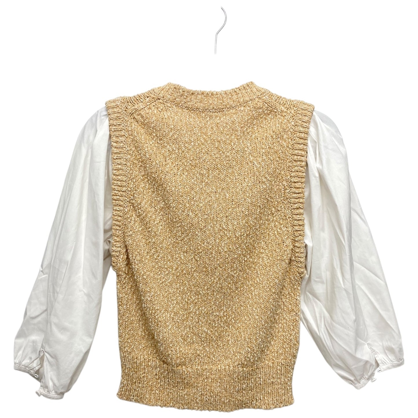 Sweater Designer By Veronica Beard In Tan & White, Size: S