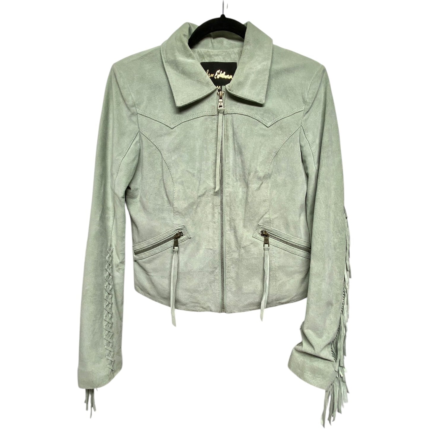 Jacket Leather By Sam Edelman In Green, Size: M