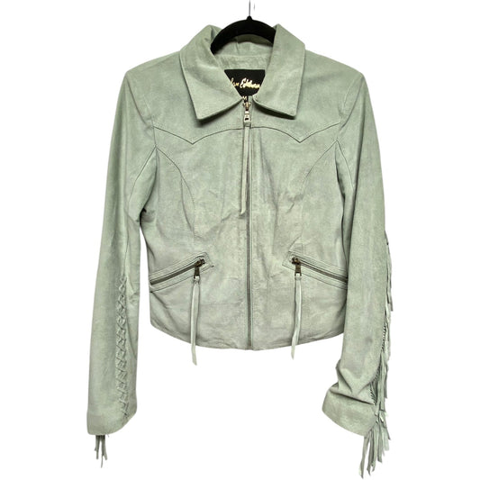 Jacket Leather By Sam Edelman In Green, Size: M