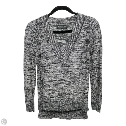 Sweater By Jones New York In Black & Silver, Size: S