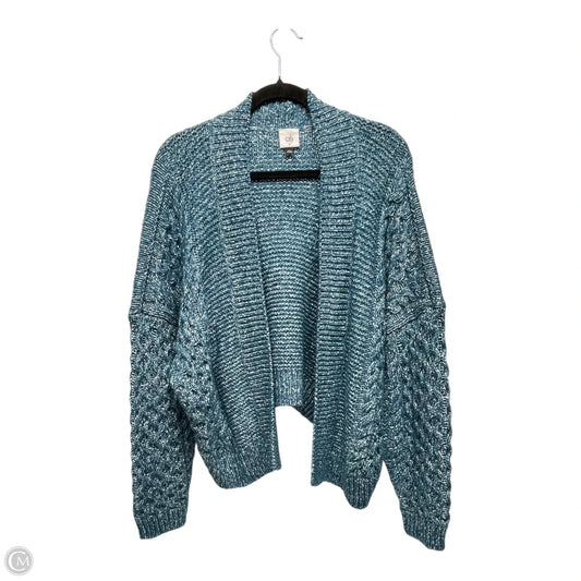Sweater Cardigan By Cabi In Aqua, Size: M