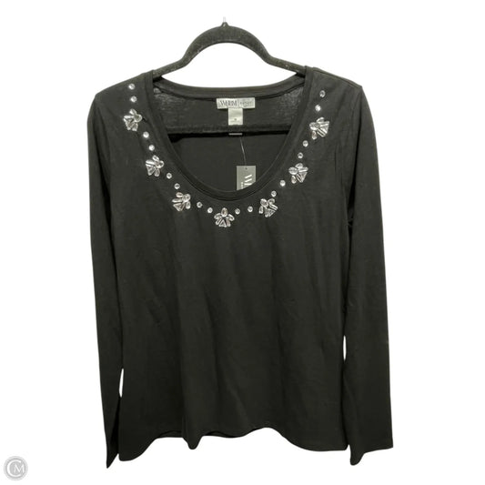 Top Long Sleeve By White House Black Market In Black, Size: M