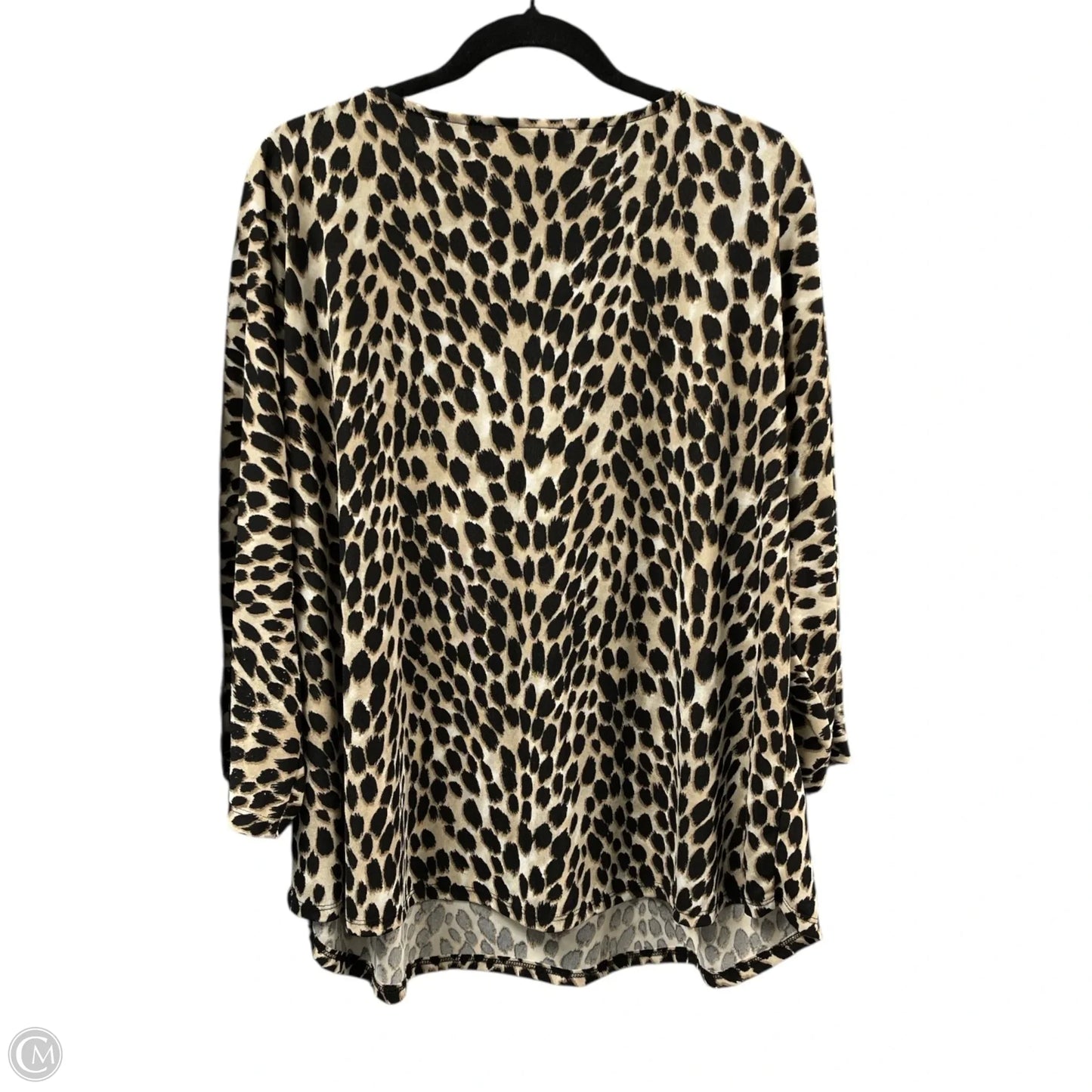 Top Short Sleeve By Inc In Animal Print, Size: 3x
