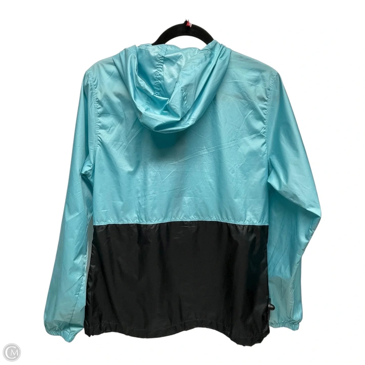 Jacket Windbreaker By Columbia In Black & Blue, Size: S