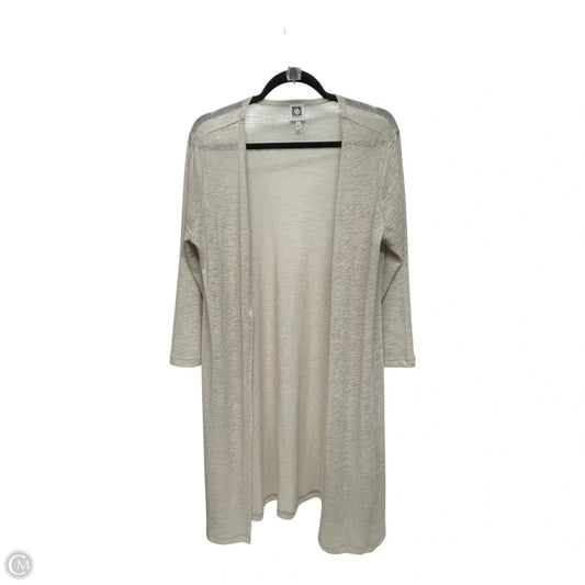 Cardigan By Anne Klein In Beige, Size: L