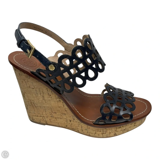 Sandals Designer By Tory Burch In Black & Brown, Size: 8.5