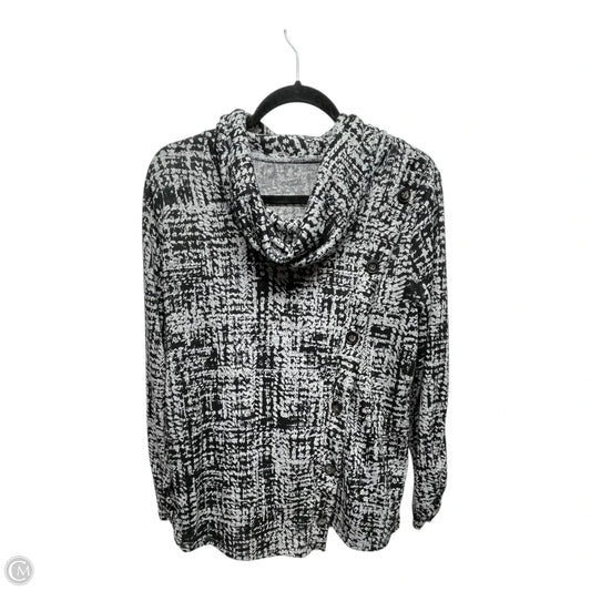 Top Long Sleeve By Clothes Mentor In Black & Grey, Size: M
