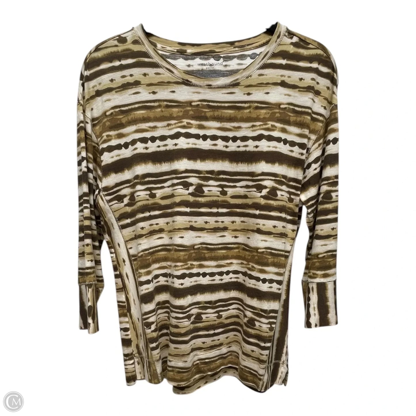 Top Long Sleeve By WESTBOUND In Tie Dye Print, Size: Mp