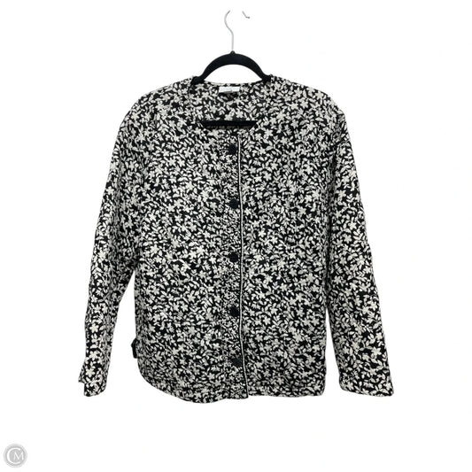 Jacket Puffer & Quilted By J. Jill In Black & White, Size: Xl