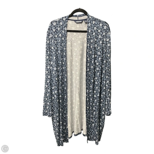 Cardigan By Lands End In Floral Print, Size: 2x