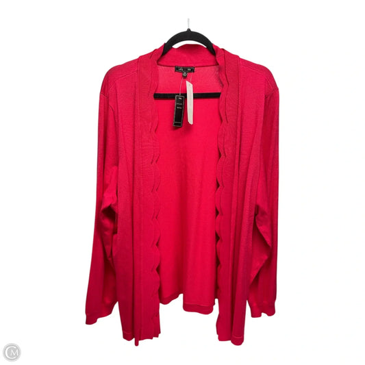 Sweater Cardigan By LETY & ME In Red, Size: 3x