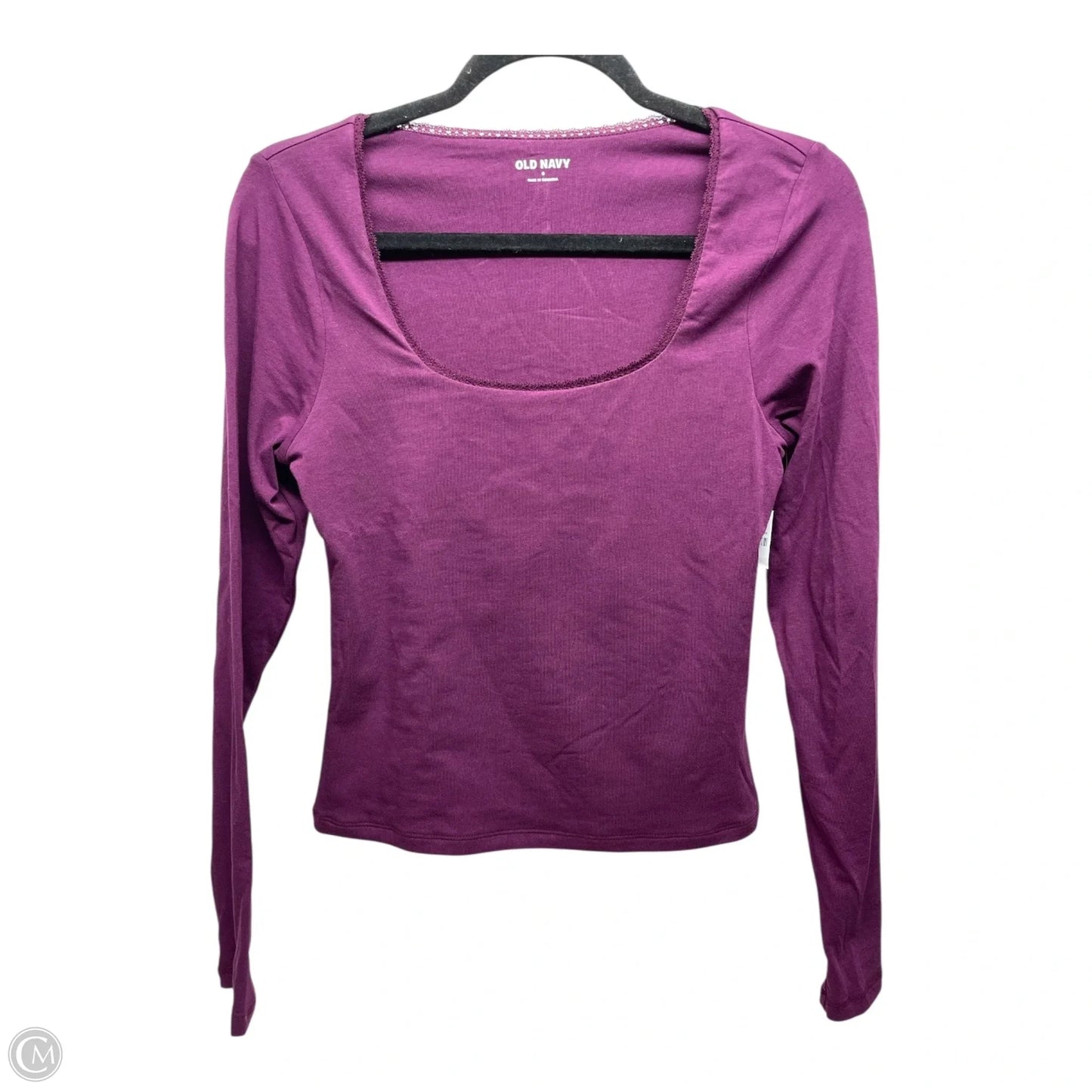 Top Long Sleeve Basic By Old Navy In PURPLE, Size: S