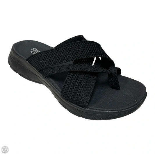 Sandals Flats By Skechers In Black, Size: 7