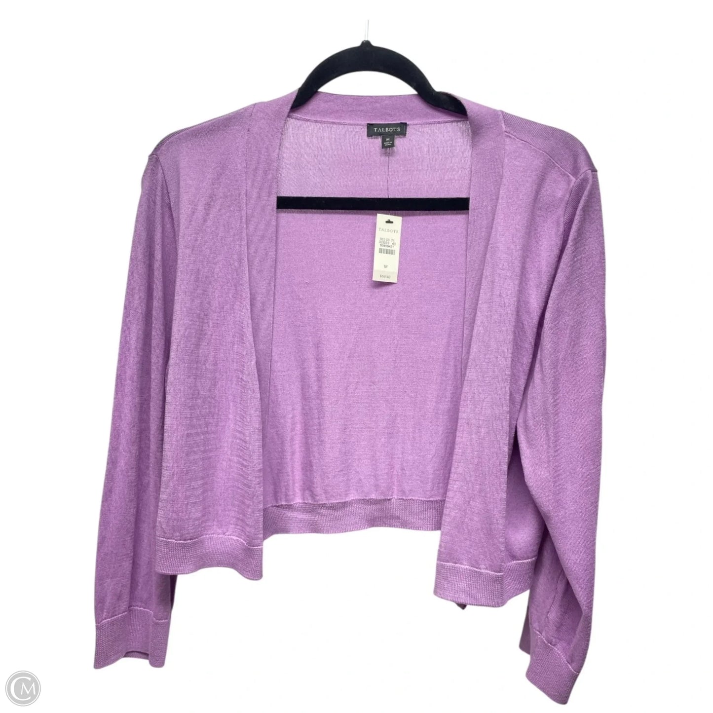 Sweater Cardigan By Talbots In Purple, Size: M