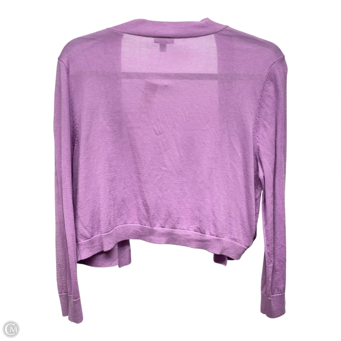 Sweater Cardigan By Talbots In Purple, Size: M