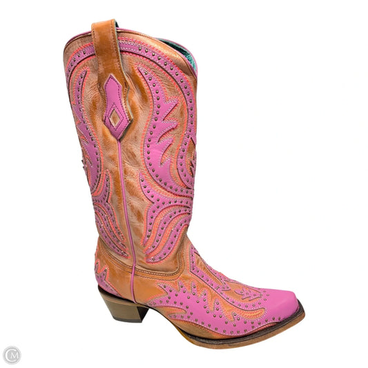 Boots Western By Corral In Pink & Tan, Size: 10