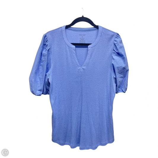 Top Short Sleeve By Nine West In Blue, Size: Xl