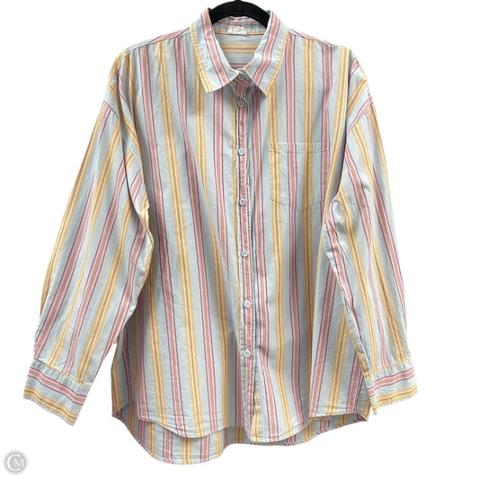 Top Long Sleeve By Cotton On In Striped Pattern, Size: Xs