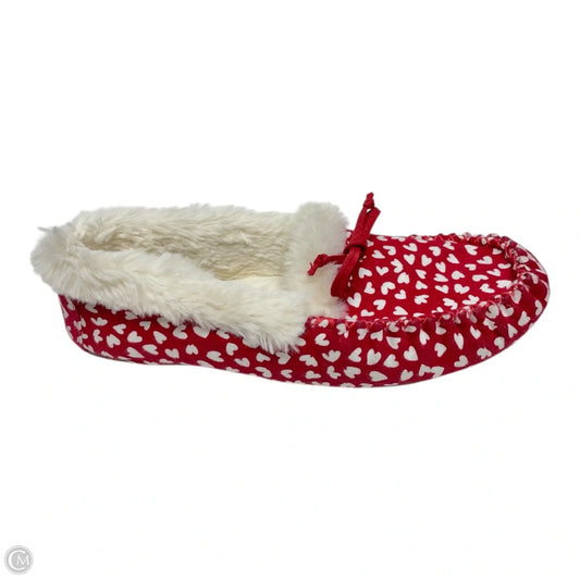 Slippers By Talbots In Red & White, Size: 10