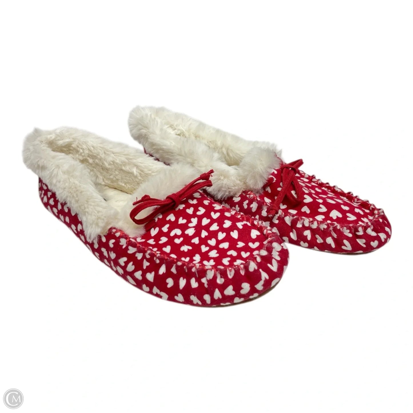 Slippers By Talbots In Red & White, Size: 10