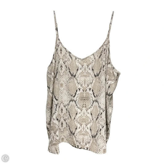 Top Sleeveless By Apt 9 In Snakeskin Print, Size: Xxl
