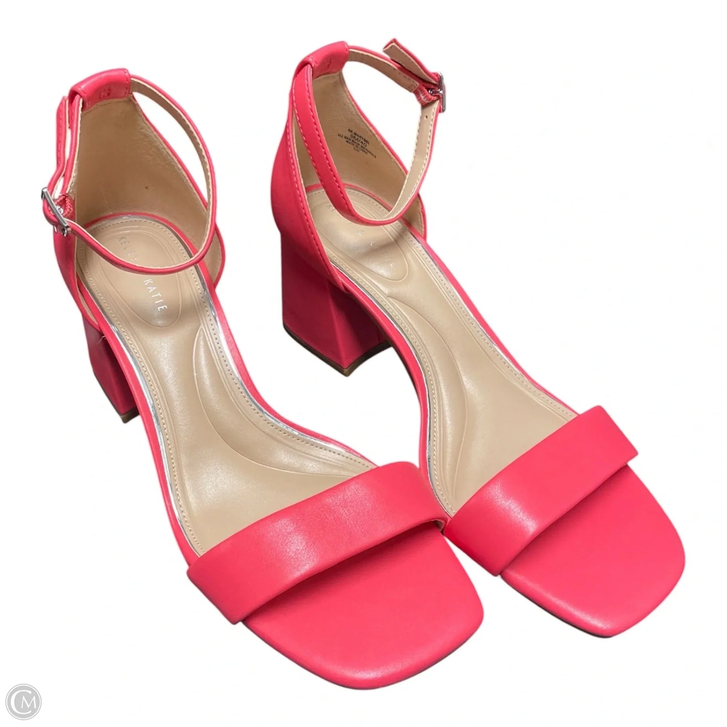 Sandals Heels Block By Kelly And Katie In Pink, Size: 9