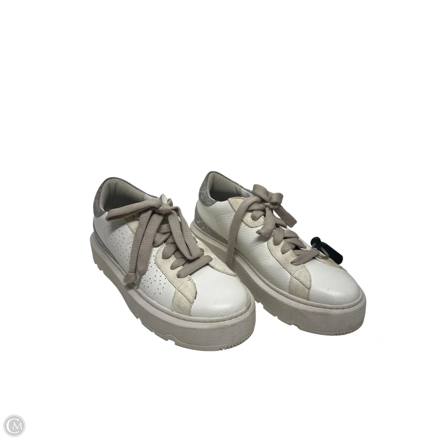 Shoes Sneakers Platform By P448 In Silver & White, Size: 8.5