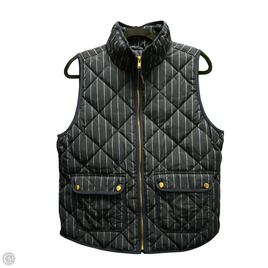 Vest Puffer & Quilted By J. Crew In Striped Pattern, Size: M