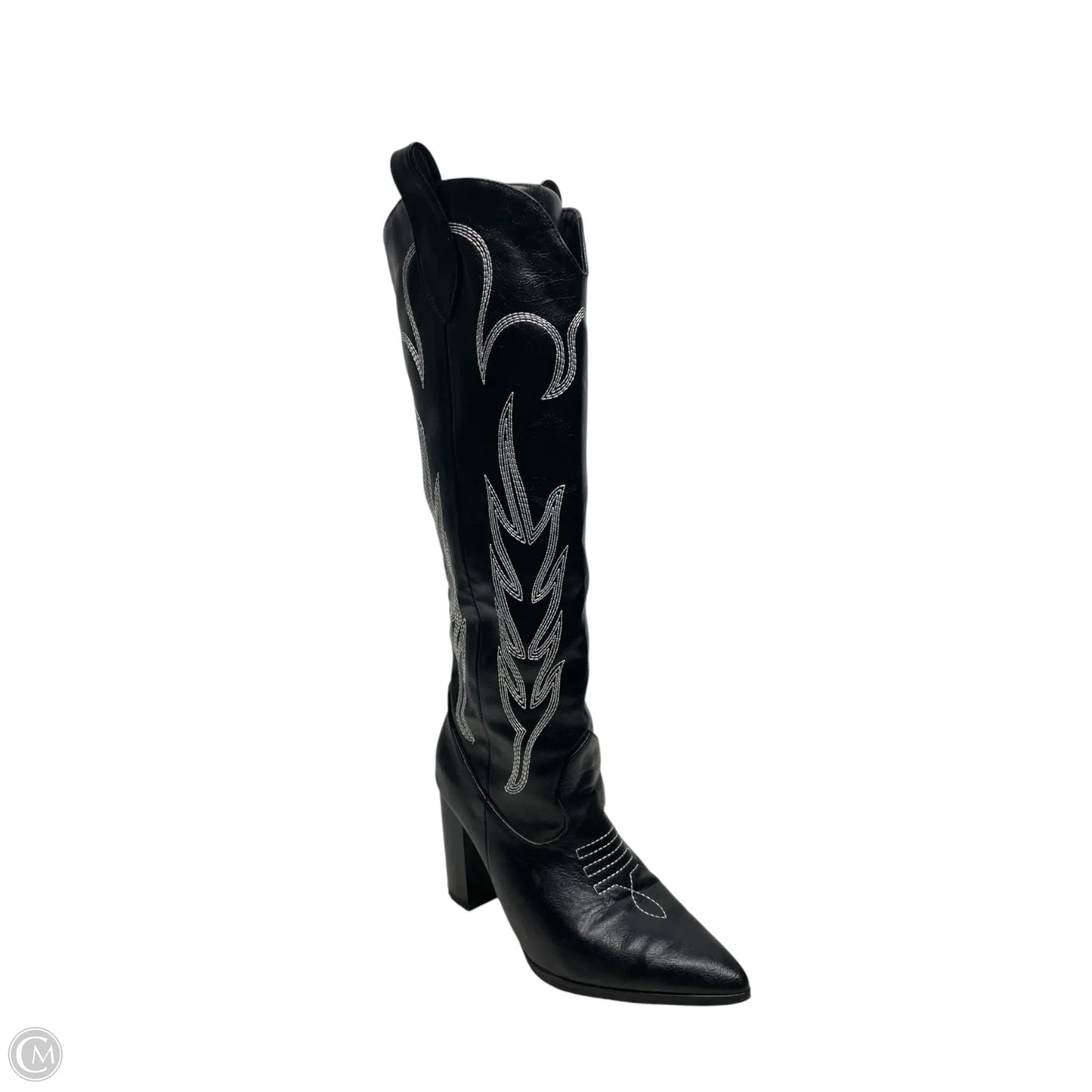 Boots Western By Clothes Mentor In Black & White, Size: 5.5
