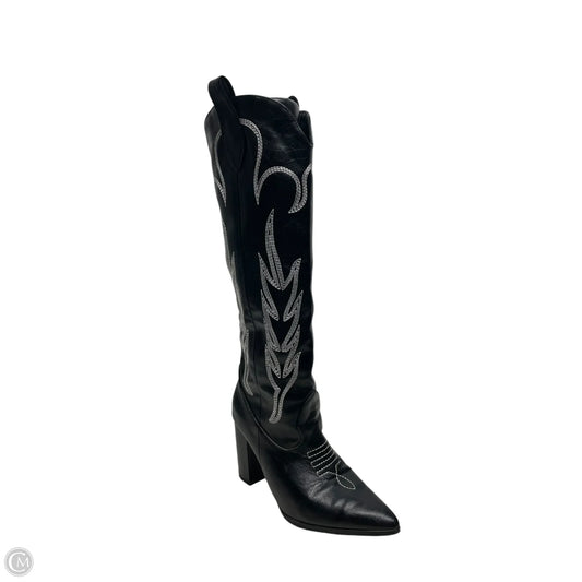 Boots Western By Clothes Mentor In Black & White, Size: 5.5