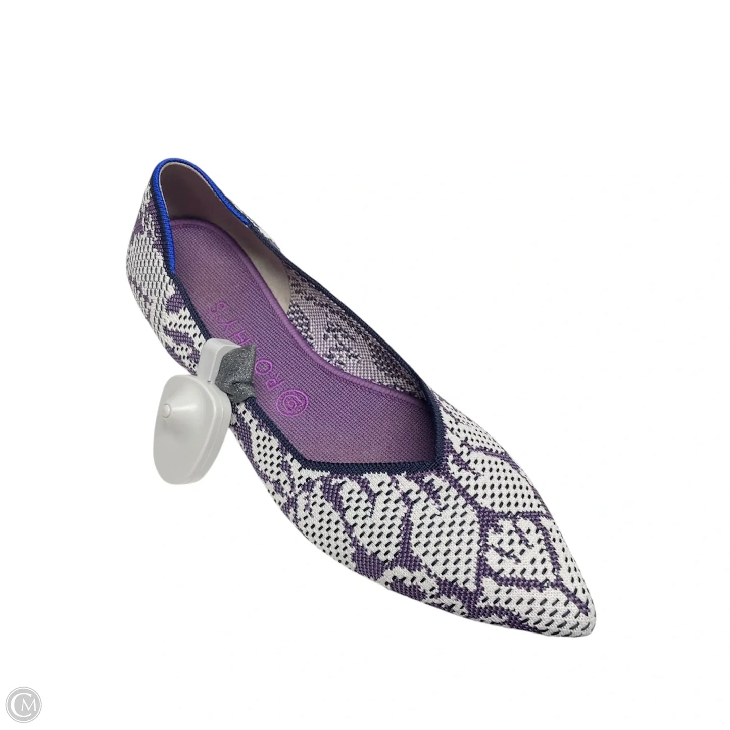 Shoes Flats By Rothys In Purple & White, Size: 10.5