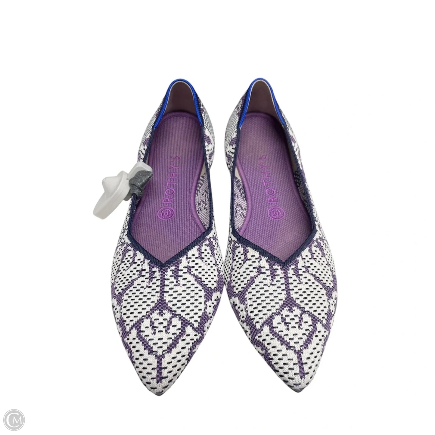 Shoes Flats By Rothys In Purple & White, Size: 10.5
