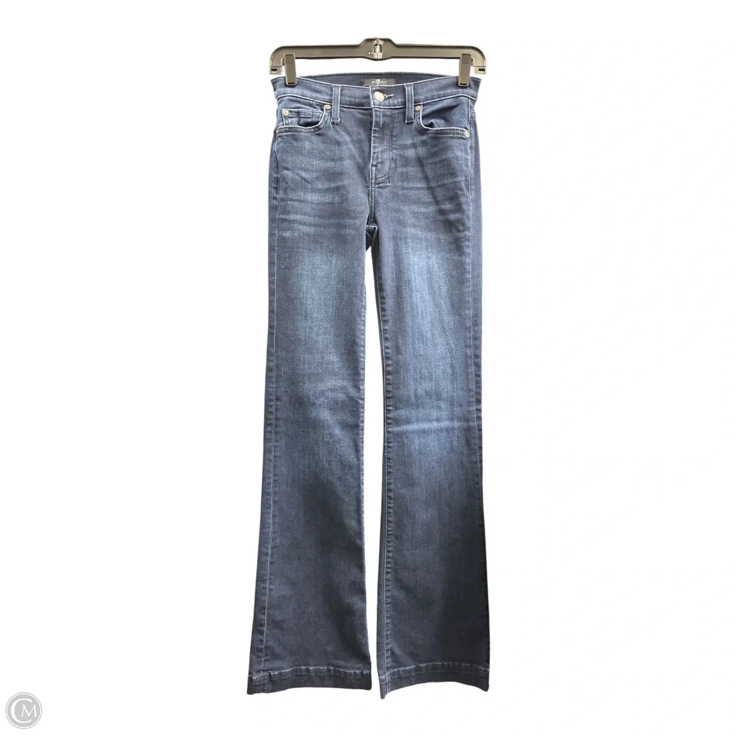 Jeans Flared By 7 For All Mankind In Blue Denim, Size: 2