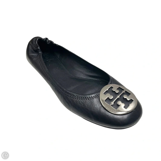 Shoes Designer By Tory Burch In Black & Gold, Size: 10