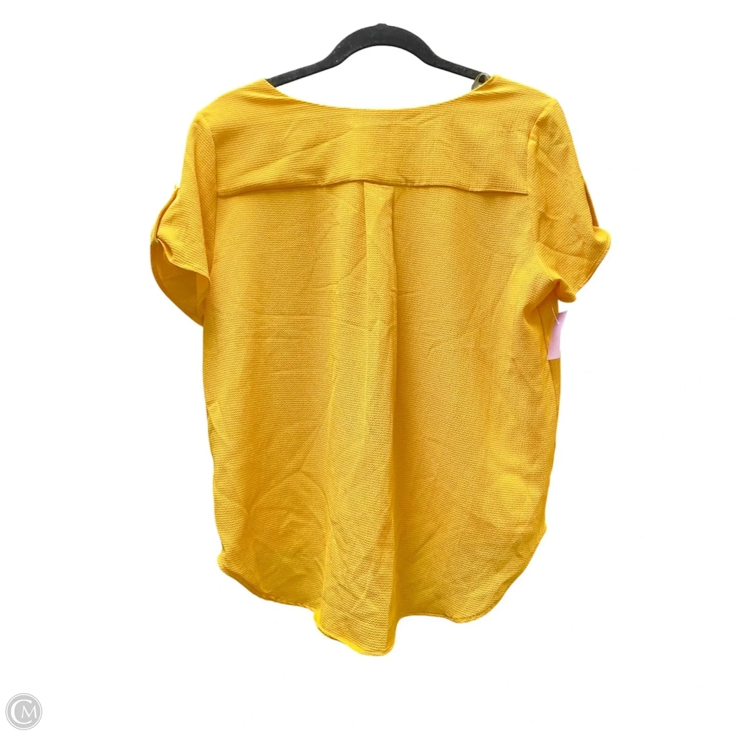 Top Short Sleeve By Iris In Gold, Size: L