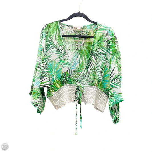 Cardigan By Timing In Tropical Print, Size: L