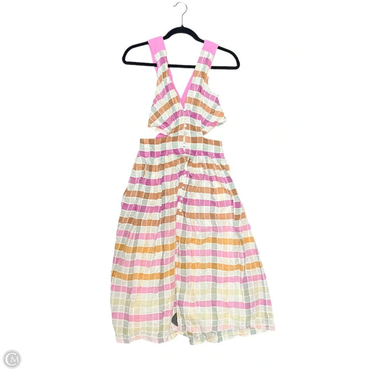 Dress Casual Midi By Maeve In Plaid Pattern, Size: 4
