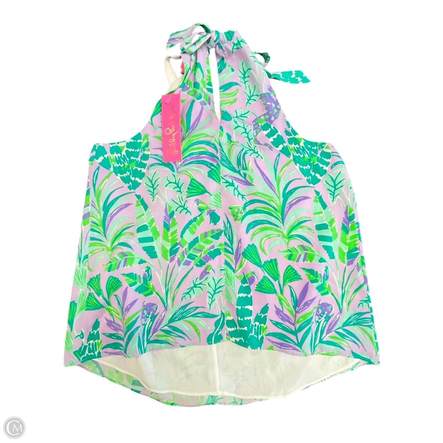 Blouse Sleeveless By Lilly Pulitzer In Tropical Print, Size: S