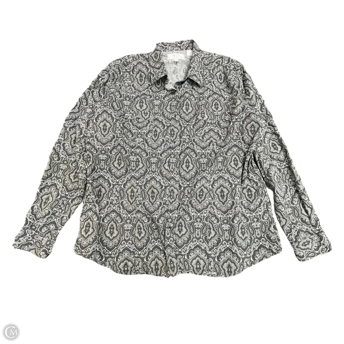 Top Long Sleeve By PANHANDLE In Paisley Print, Size: Xl