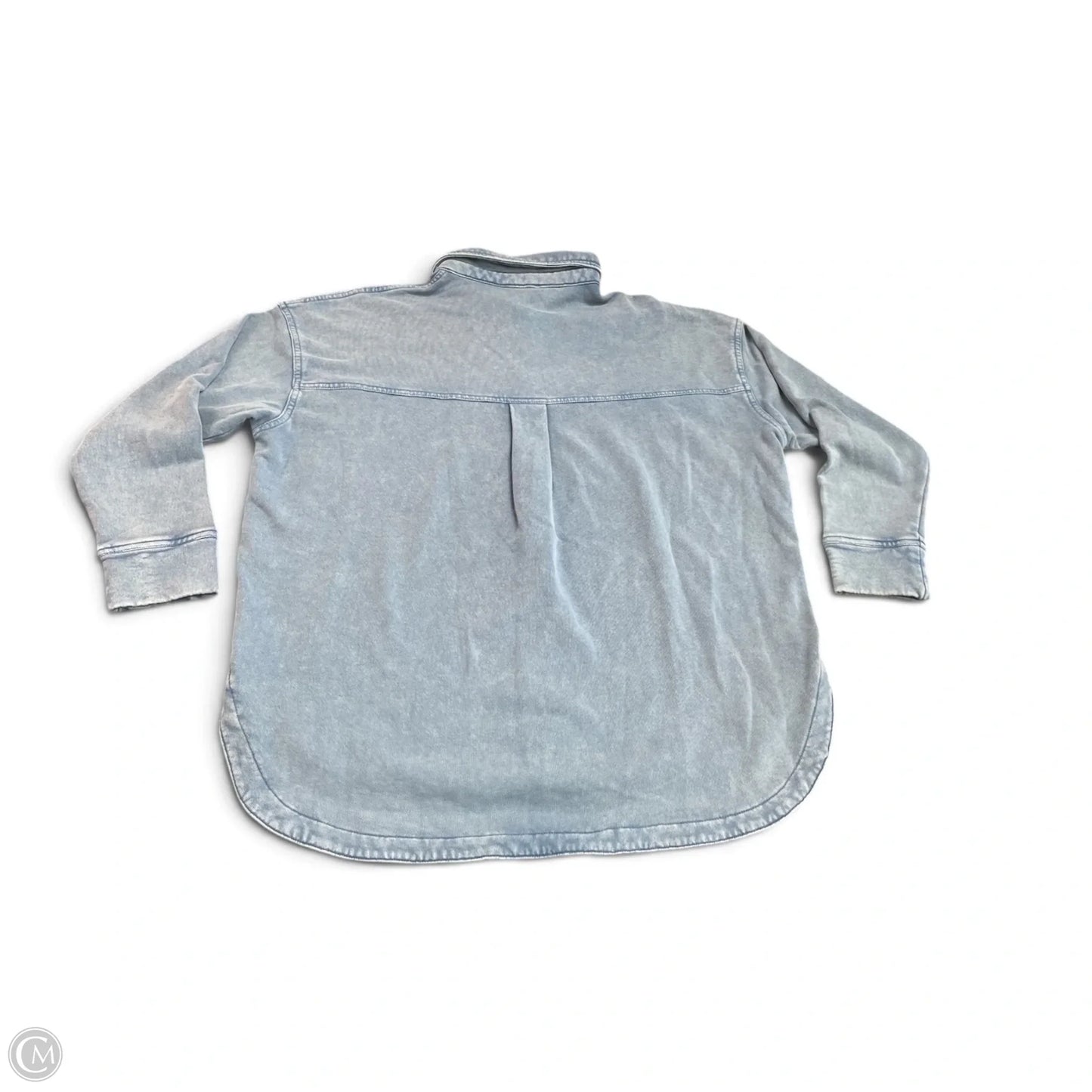 Jacket Shirt By Clothes Mentor In Blue, Size: M