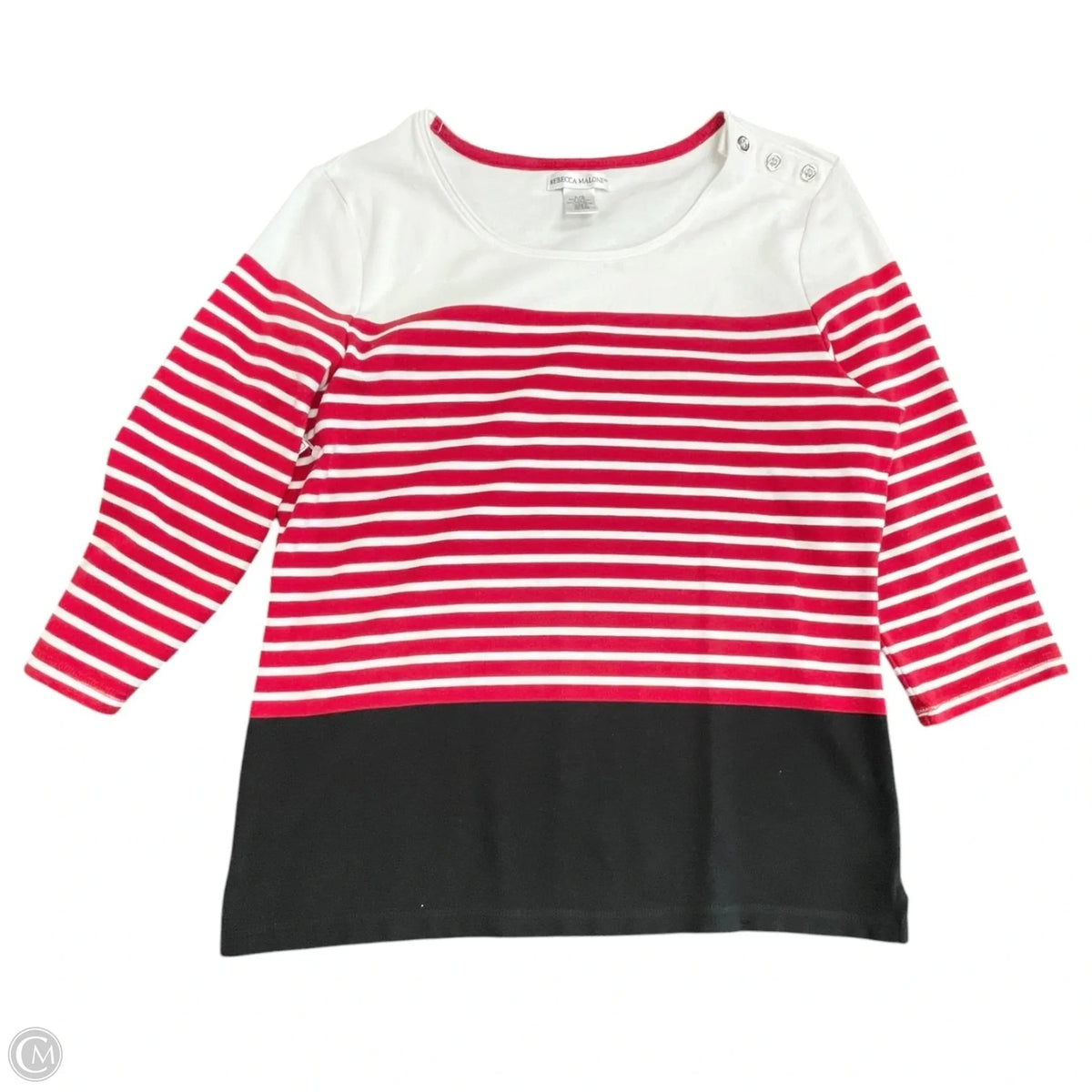 Sweater By Rebecca Malone In Striped Pattern, Size: L