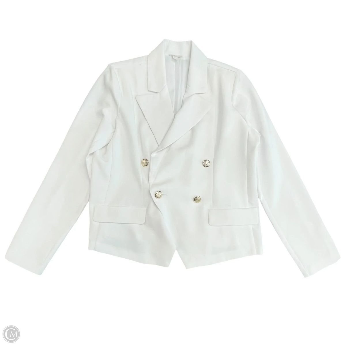Blazer By Cato In Gold & White, Size: M