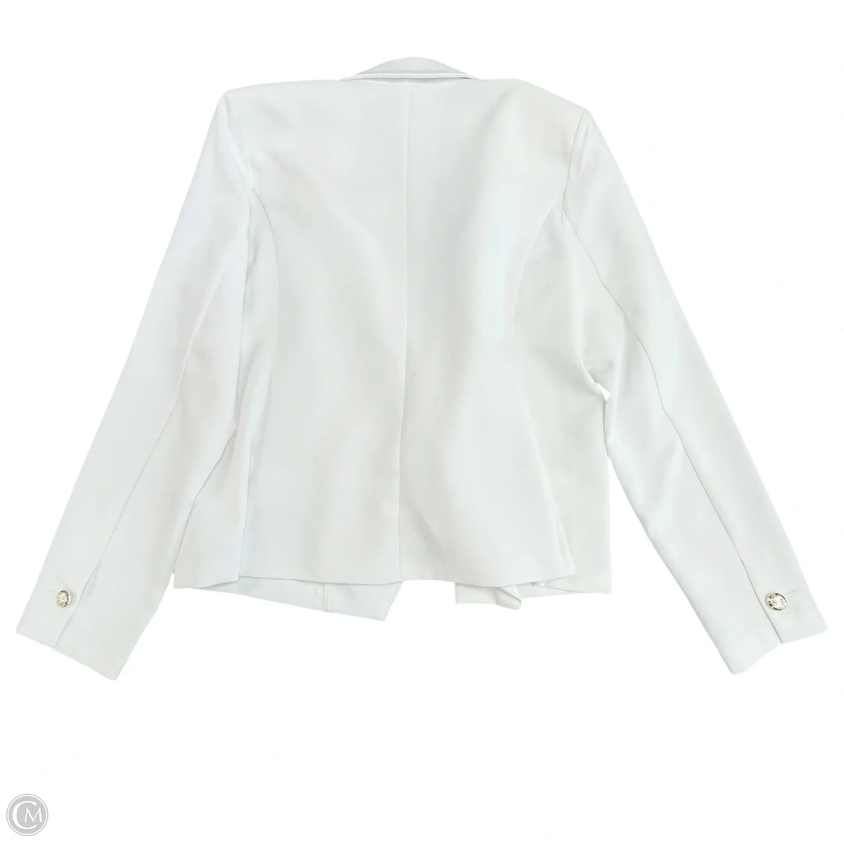 Blazer By Cato In Gold & White, Size: M