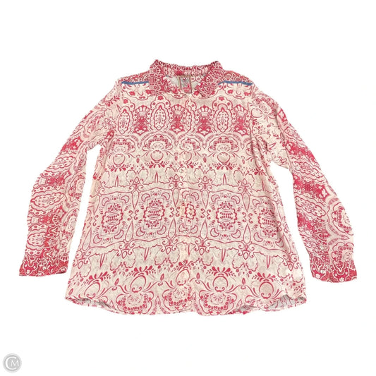Blouse Designer By Johnny Was In Pink, Size: S