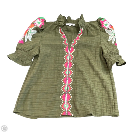 Blouse Short Sleeve By Thml In Multi-colored, Size: S