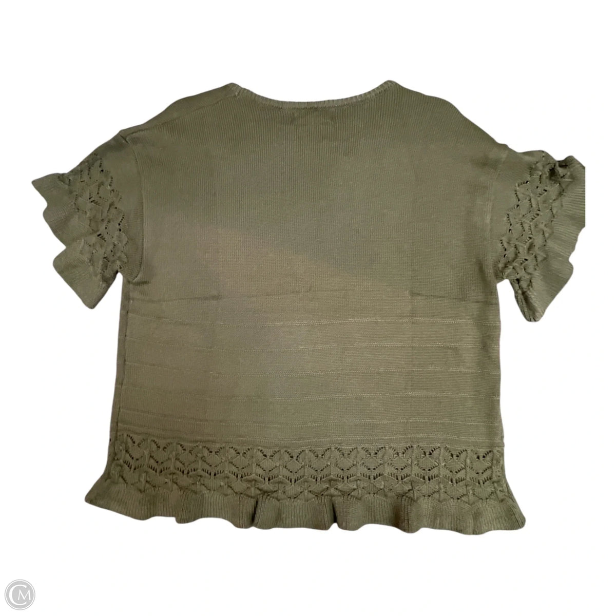 Sweater Short Sleeve By Clothes Mentor In Green, Size: M