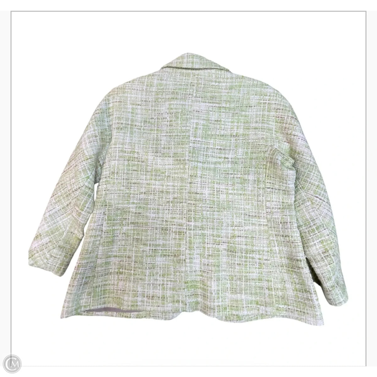 Blazer By Talbots In Green & Tan, Size: 8