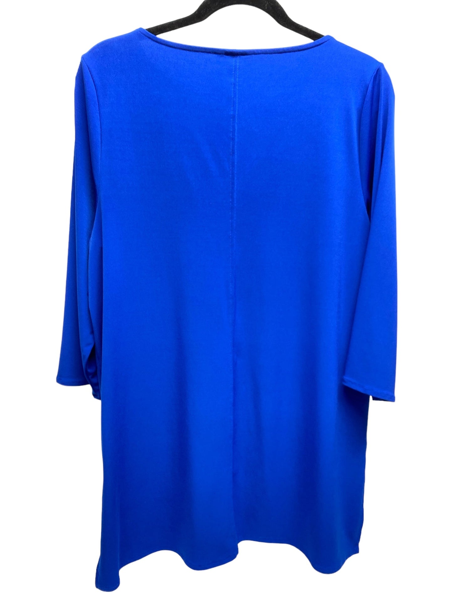 Top 3/4 Sleeve By Alfani In Blue, Size: L