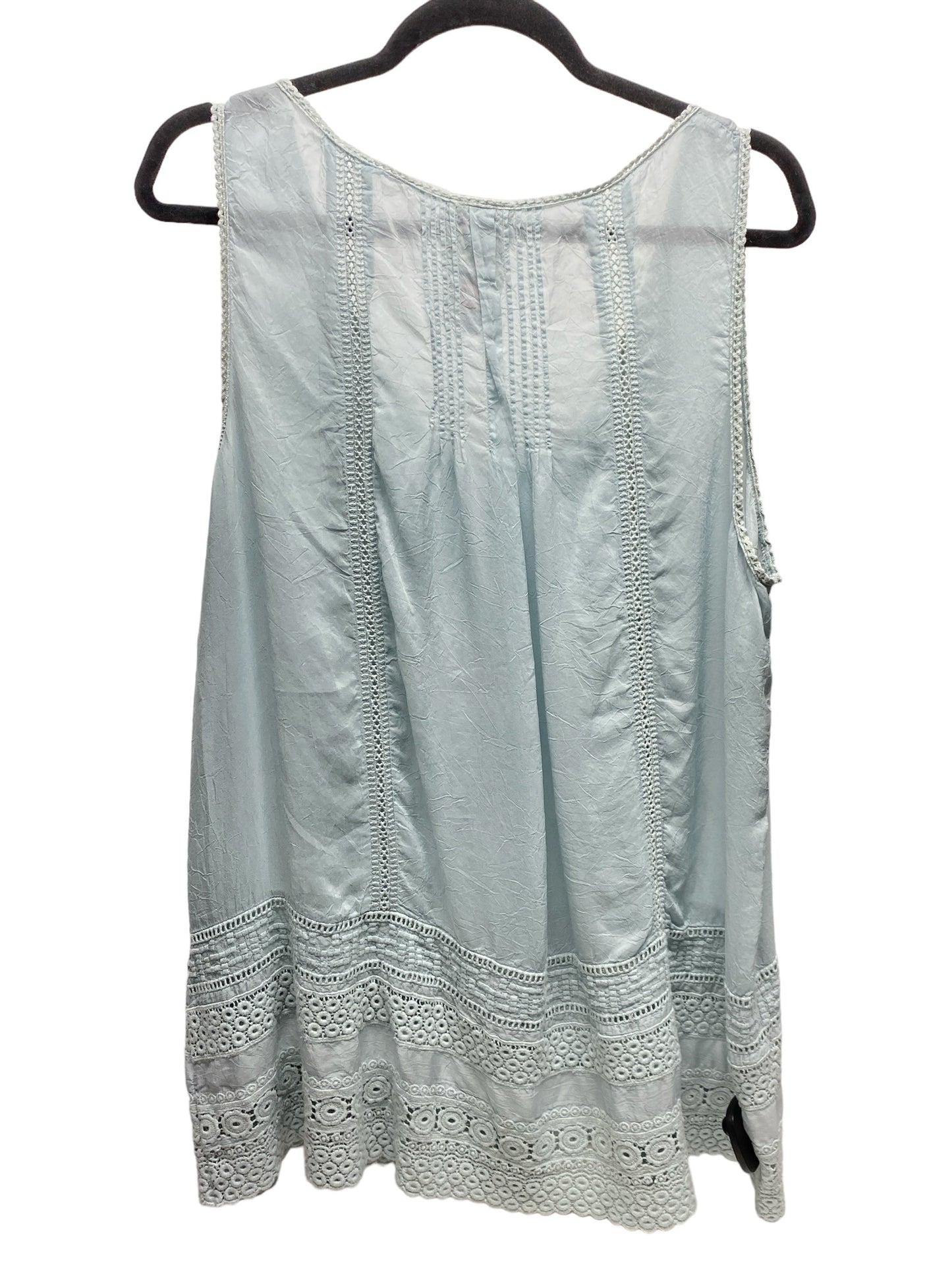 Blue Top Sleeveless Johnny Was, Size Xl