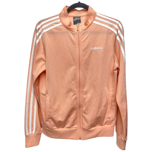 Athletic Jacket By Adidas In Peach, Size: S